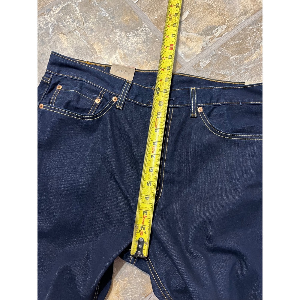 Levi's 505 Regular Fit Jeans Mens 36x30 Dark Indigo NWT Straight Leg - Picture 8 of 10